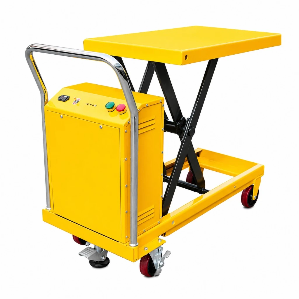 Daļēji elektrisks pārvietojams šķērveida pacelšanas galds (PMPS300), 300 kg