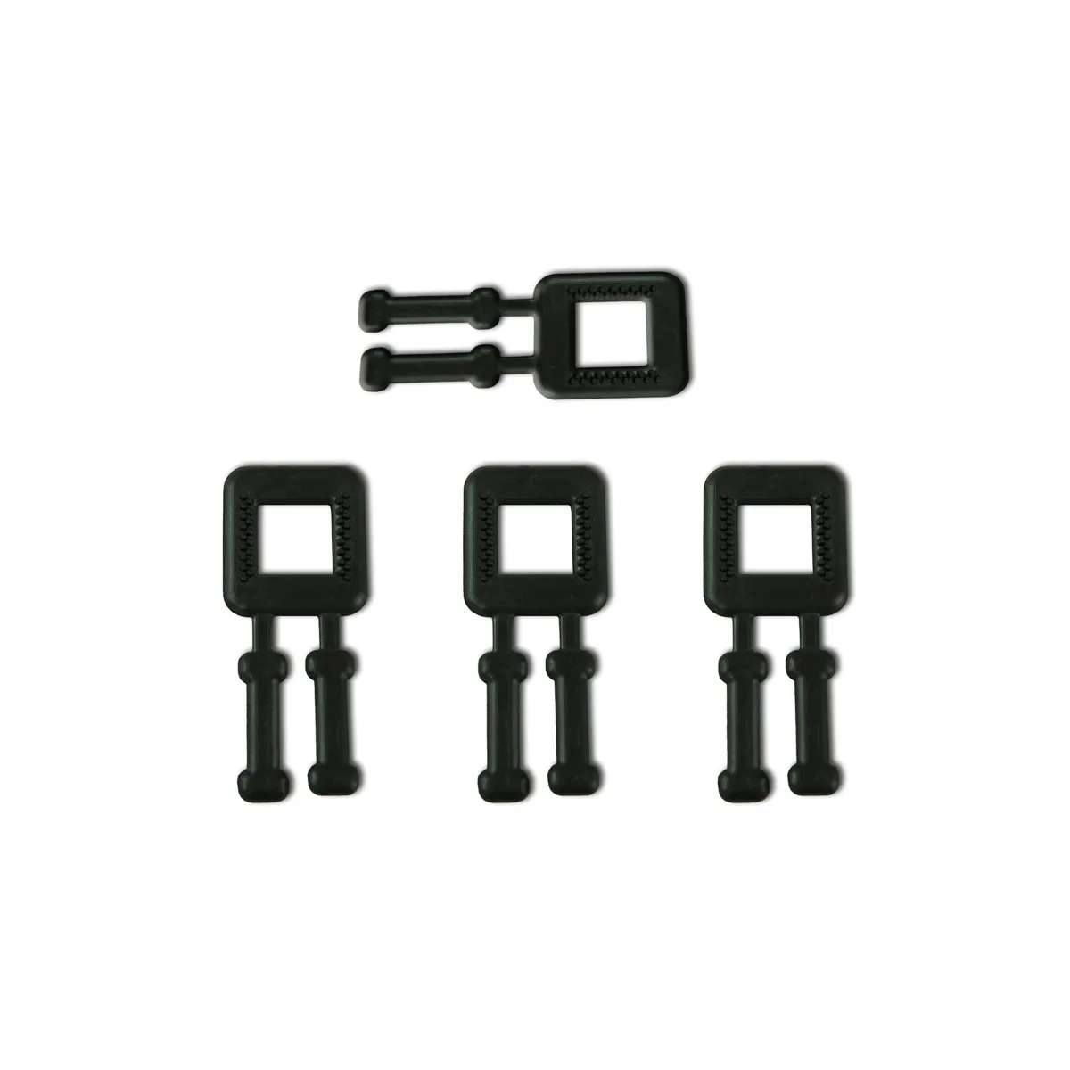 Melnas plastmasas sprādzes PP iepakošanas lentei (BUCKLES-4P), 12 mm