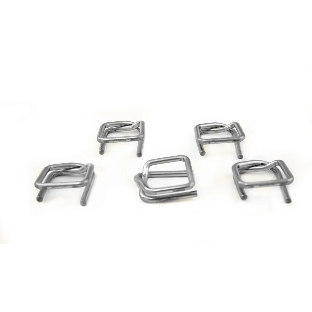 Cinkotas stieples sprādzes poliestera iepakošanas lentei (BUCKLES-13G), 13 mm