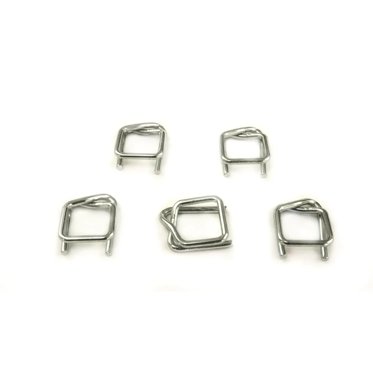 Cinkotas stieples sprādzes poliestera iepakošanas lentei (BUCKLES-16G), 16 mm
