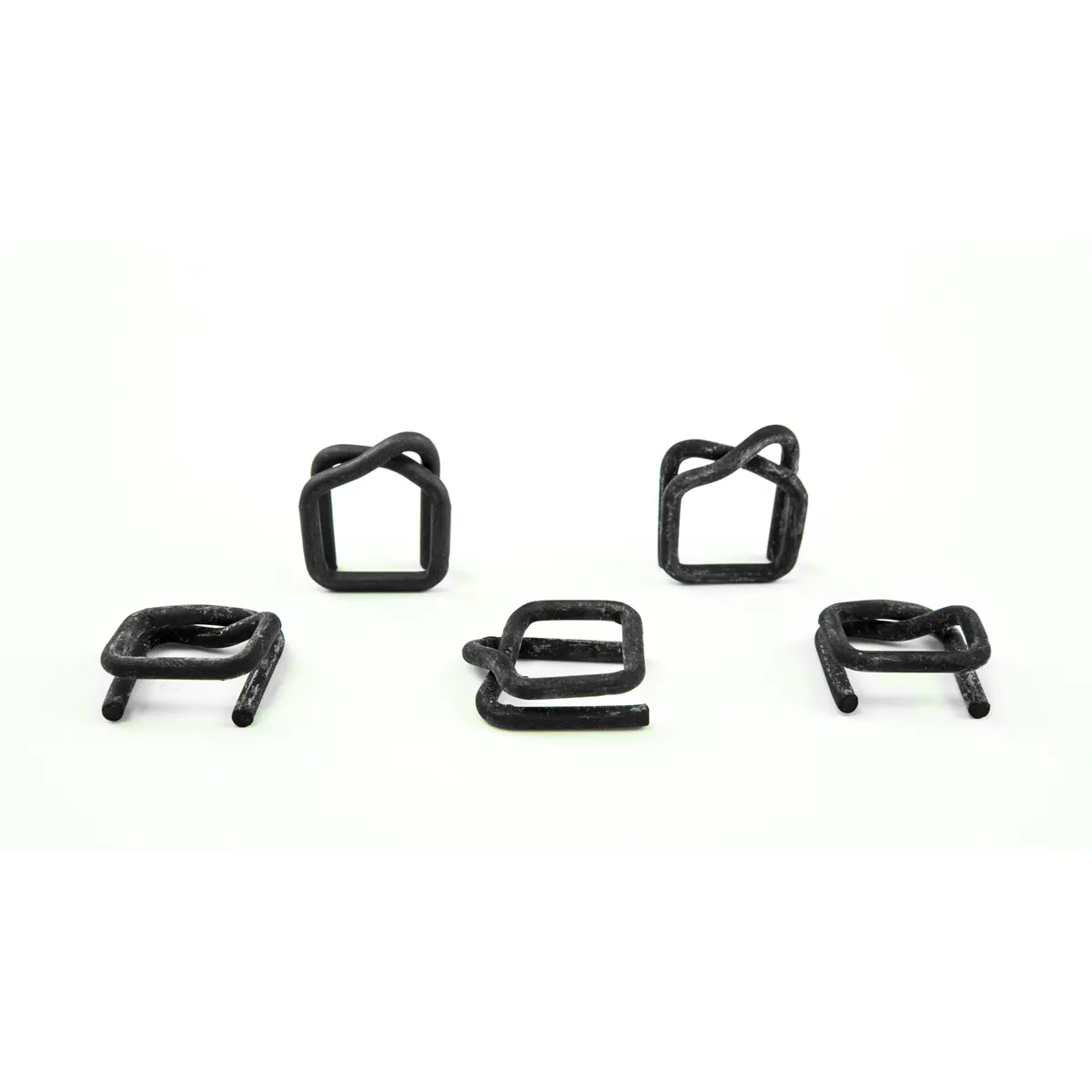 Fosfatētas stiepļu sprādzes poliestera iepakošanas lentei (BUCKLES-16F), 16 mm